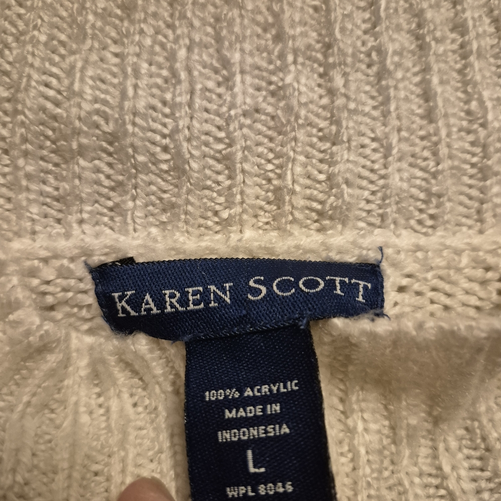 Karen Scott Cream Sweater